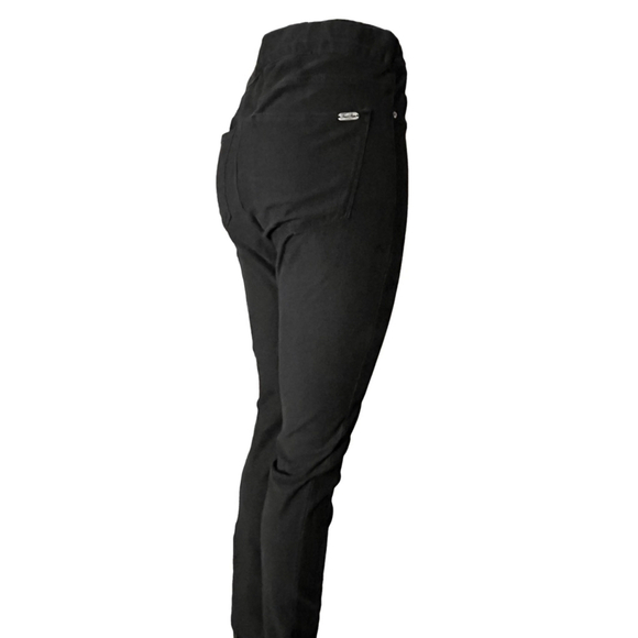 nwt womens black leggings by true slim size 10 back pockets ankle length - Picture 4 of 5